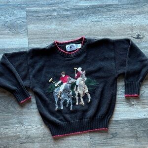 KiteStrings Black Polo Sweater kids 7